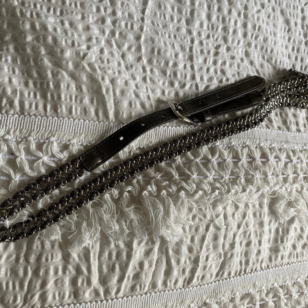 Express  Gunmetal Chain Belt